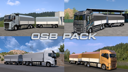 [OSB PACK] Volvo FH5 (by Sanax) + Ownable 2 axle cereal trailer