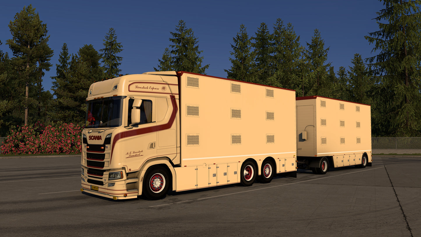 [Berdex Livestock Pack] Scania S + Ownable 2 axle trailer