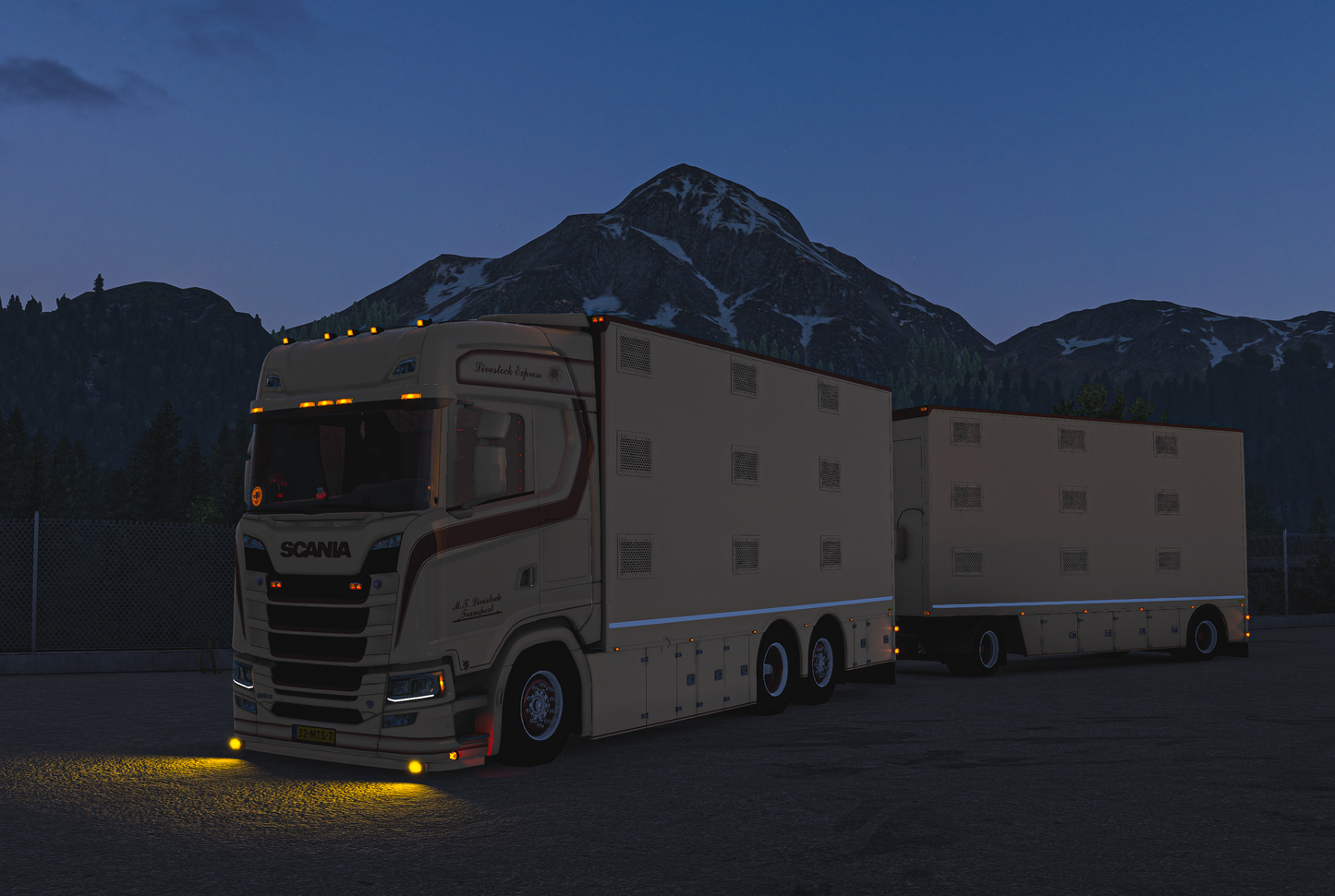 [Berdex Livestock Pack] Scania S + Ownable 2 axle trailer