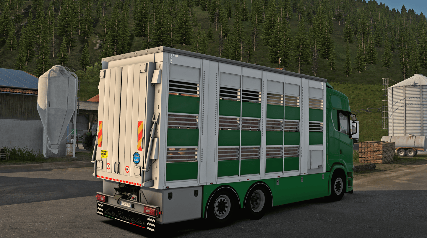 [Pezzaioli Livestock PACK] Scania S addons + 3 axle standalone trailer