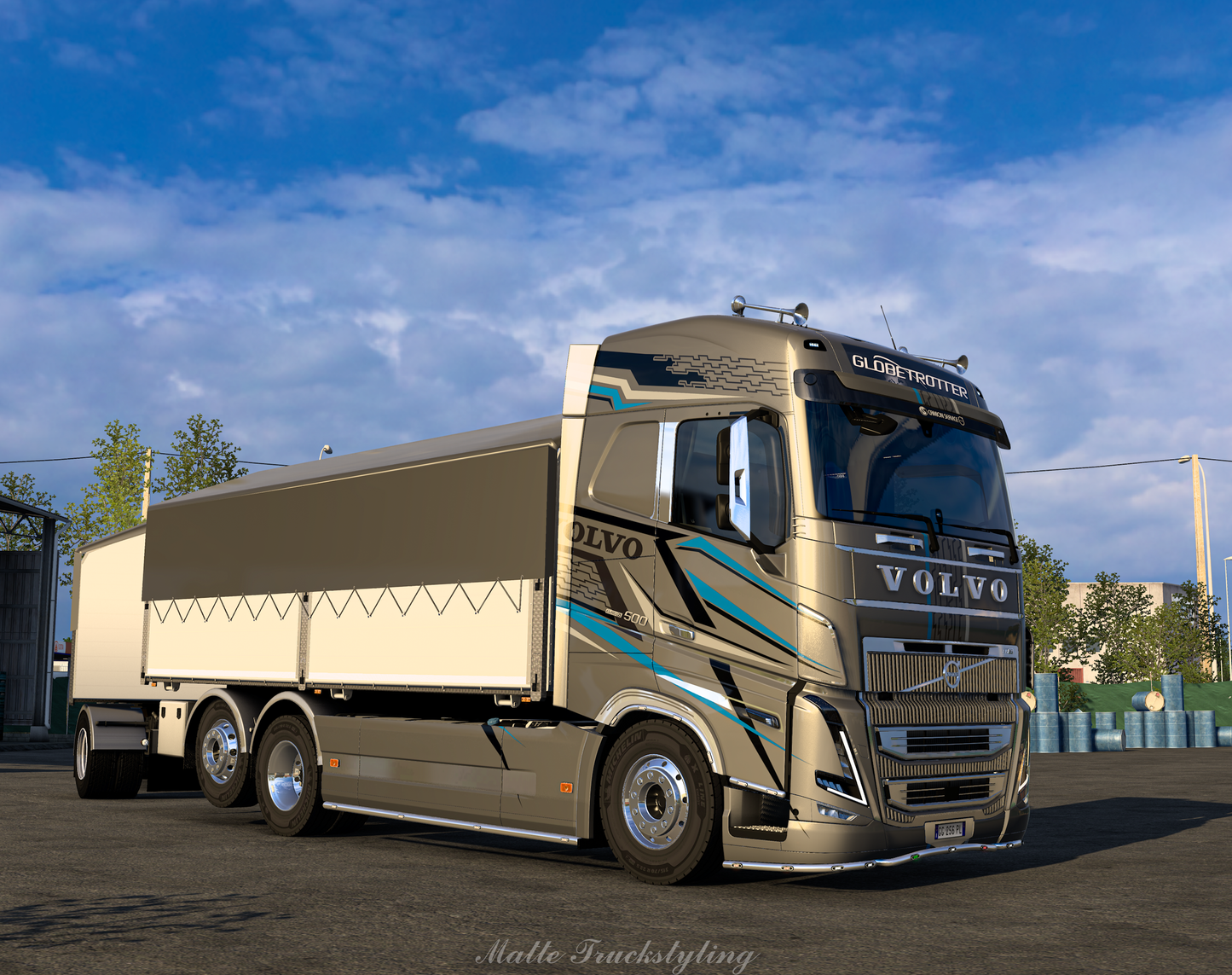 [OSB PACK] Volvo FH5 (by Sanax) + Ownable 2 axle cereal trailer