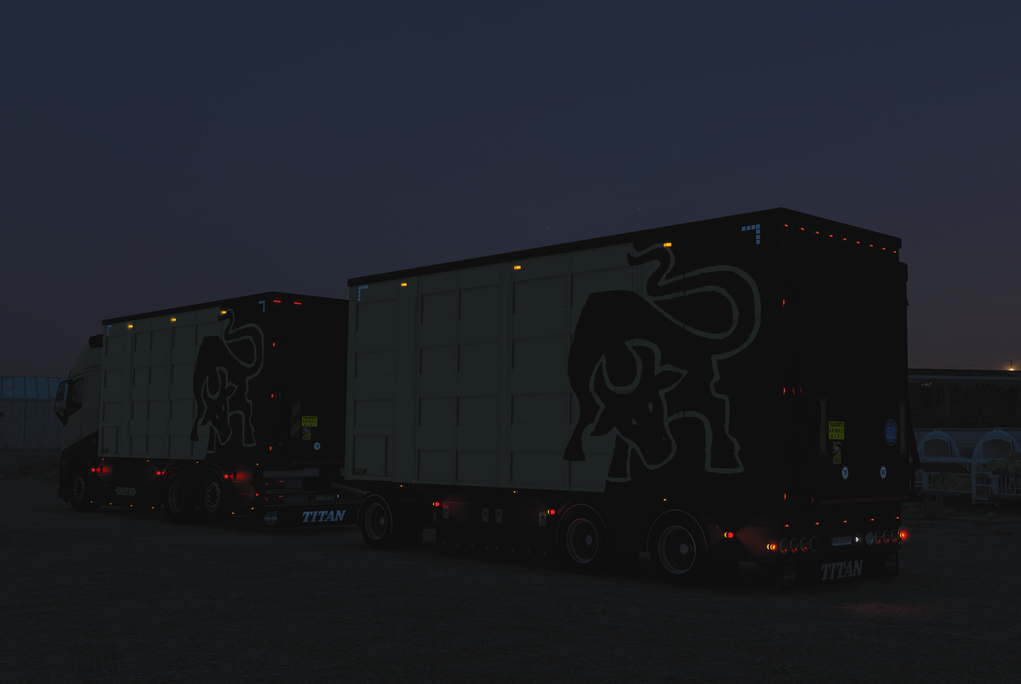 [Pezzaioli Livestock Pack] Volvo FH6 add-on + 3 axle Ownable trailer