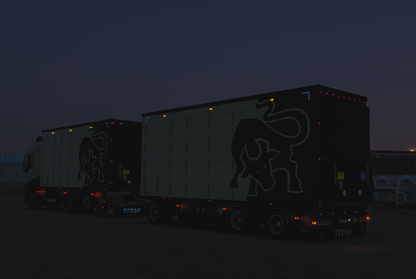 [Pezzaioli Livestock Pack] Volvo FH6 add-on + 3 axle Ownable trailer