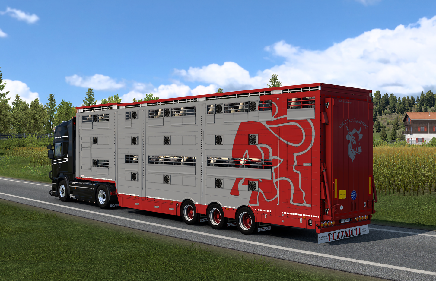 [Pezzaioli semitrailer] Ownable livestock SBA31- 3 floors semitrailer v1.0