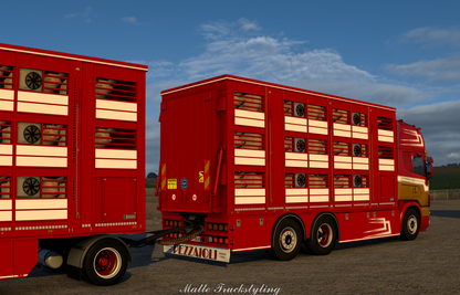 [Pezzaioli Livestock Pack] Scania RJL add-on + 2 axle Ownable trailer