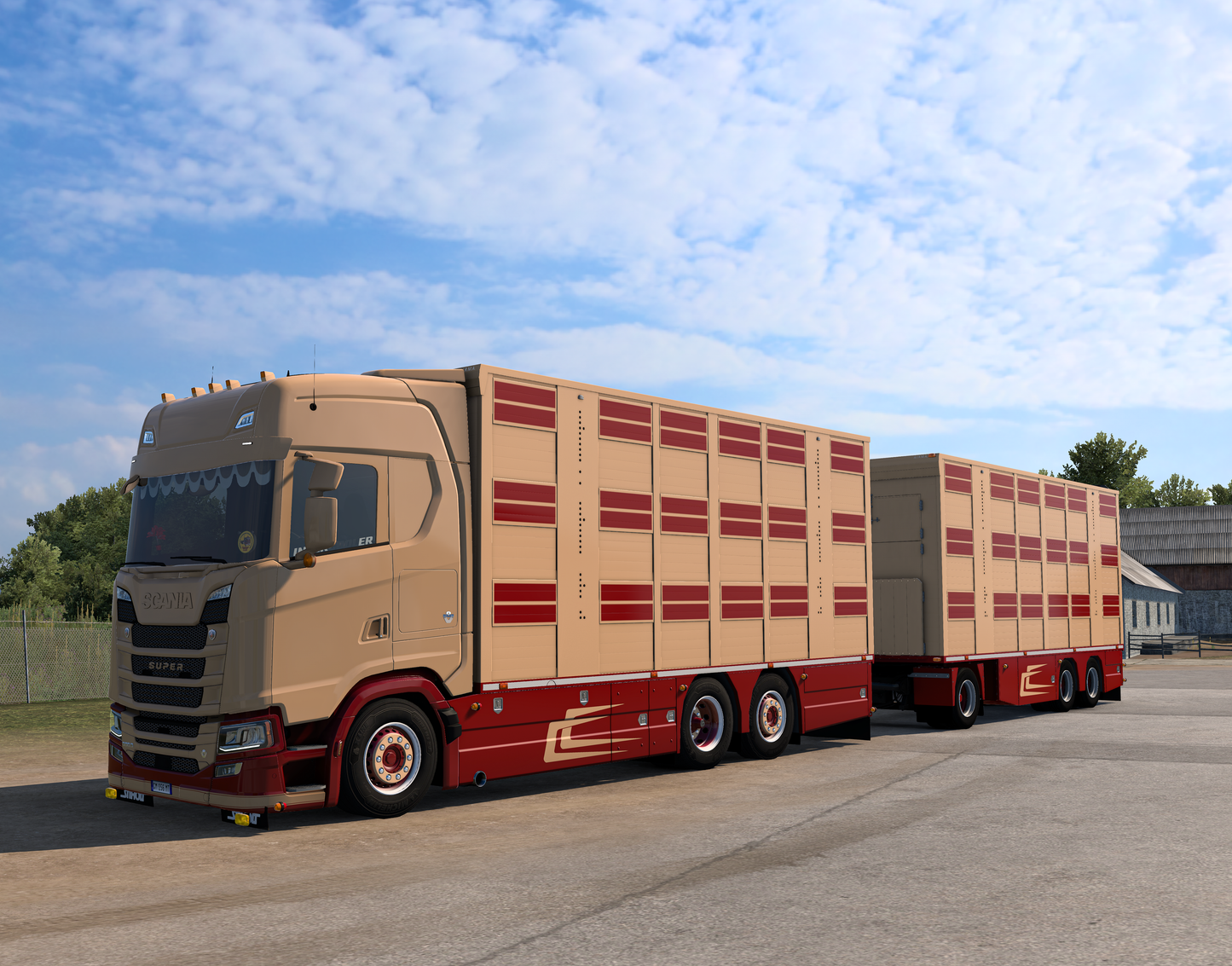 [IRMA Livestock Pack] Scania S + 3 axle Ownable trailer