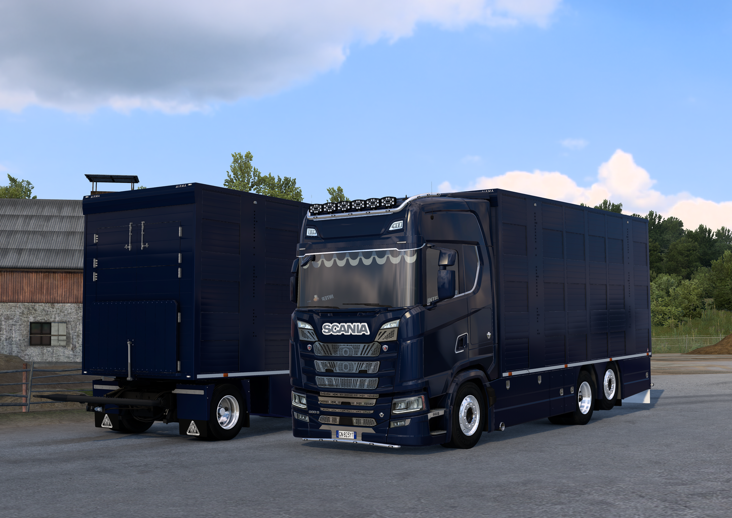 [IRMA Livestock Pack] Scania S + 3 axle Ownable trailer