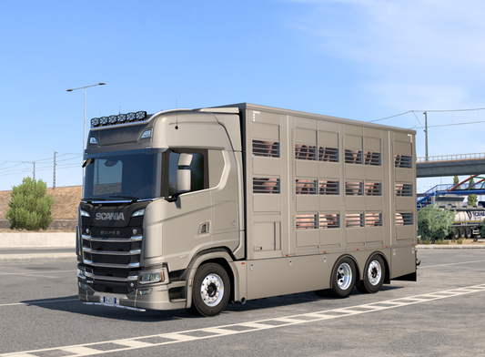 [Pezzaioli Livestock PACK] Scania S addons + 3 axle standalone trailer