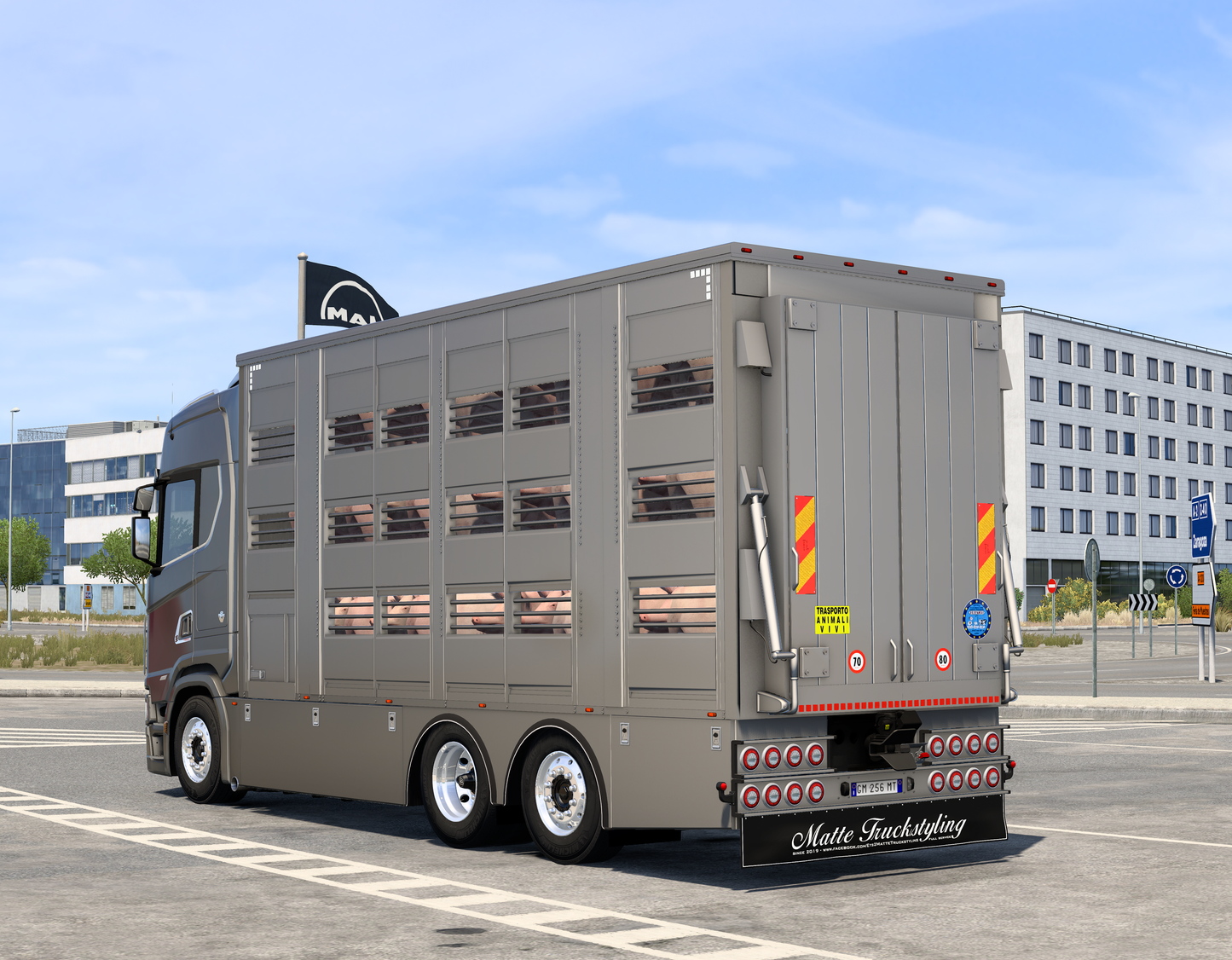 [Pezzaioli Livestock PACK] Scania S addons + 3 axle standalone trailer
