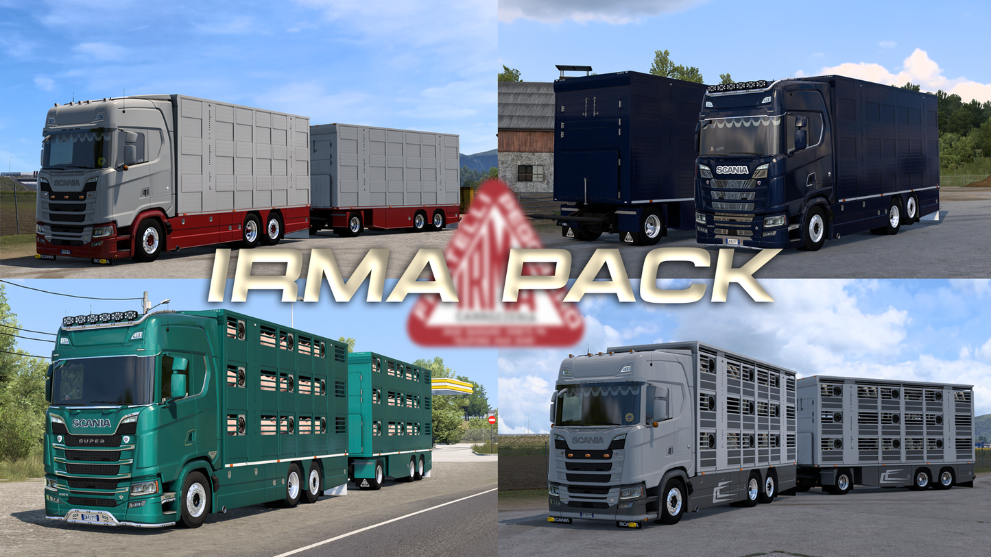 [IRMA Livestock Pack] Scania S + 3 axle Ownable trailer